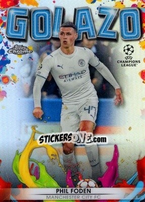 Sticker Phil Foden - UEFA Champions League Chrome 2021-2022 - Topps