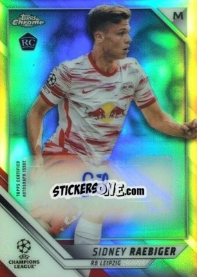 Sticker Sidney Raebiger - UEFA Champions League Chrome 2021-2022 n. CA-SR - Topps