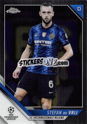 Sticker Stefan de Vrij - UEFA Champions League Chrome 2021-2022 n. 179 - Topps