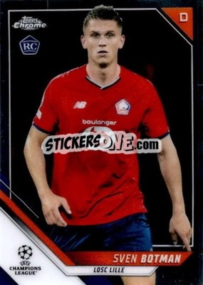 Sticker Sven Botman - UEFA Champions League Chrome 2021-2022 n. 9 - Topps