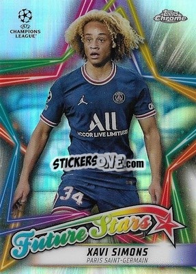 Sticker Xavi Simons - UEFA Champions League Chrome 2021-2022 n. FS-7 - Topps
