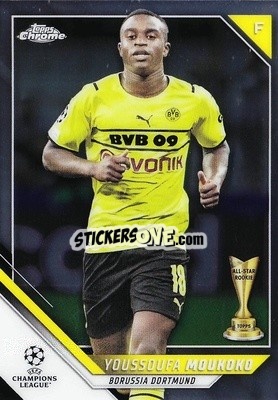 Sticker Youssoufa Moukoko - UEFA Champions League Chrome 2021-2022 n. 194 - Topps