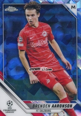 Sticker Brenden Aaronson - Champions League Chrome 2021-2022. Sapphire Edition n. 97 - Topps