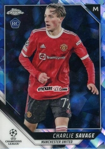 Sticker Charlie Savage - Champions League Chrome 2021-2022. Sapphire Edition n. 70 - Topps