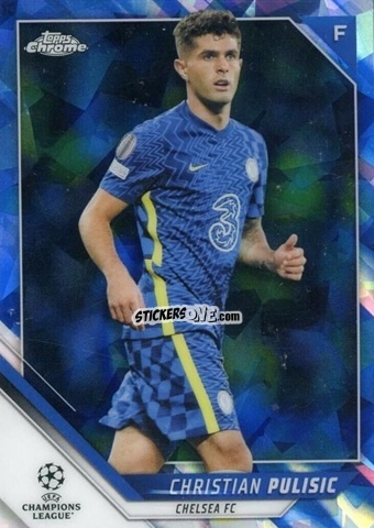 Sticker Christian Pulisic - Champions League Chrome 2021-2022. Sapphire Edition n. 150 - Topps
