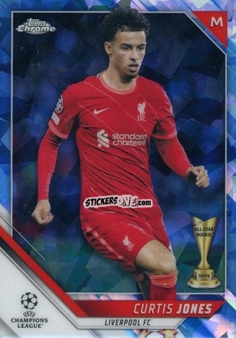 Sticker Curtis Jones - Champions League Chrome 2021-2022. Sapphire Edition n. 136 - Topps