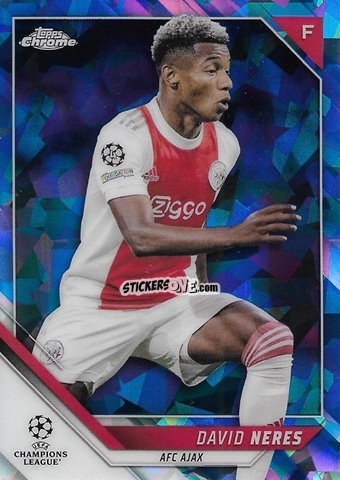 Sticker David Neres - Champions League Chrome 2021-2022. Sapphire Edition n. 103 - Topps