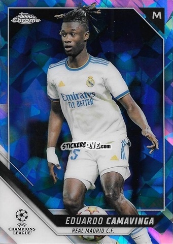 Sticker Eduardo Camavinga - Champions League Chrome 2021-2022. Sapphire Edition n. 115 - Topps