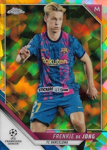 Sticker Frenkie de Jong - Champions League Chrome 2021-2022. Sapphire Edition n. 93 - Topps