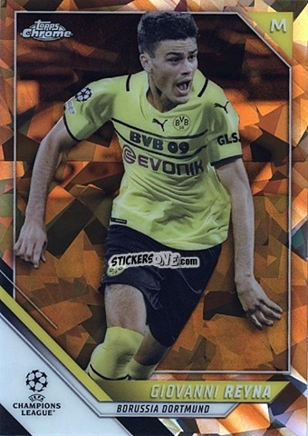 Sticker Giovanni Reyna - Champions League Chrome 2021-2022. Sapphire Edition n. 26 - Topps