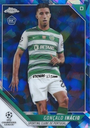 Sticker Goncalo Inacio - Champions League Chrome 2021-2022. Sapphire Edition n. 128 - Topps