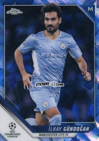 Sticker Ilkay Gundogan - Champions League Chrome 2021-2022. Sapphire Edition n. 41 - Topps