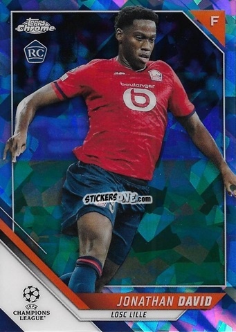 Sticker Jonathan David - Champions League Chrome 2021-2022. Sapphire Edition n. 191 - Topps