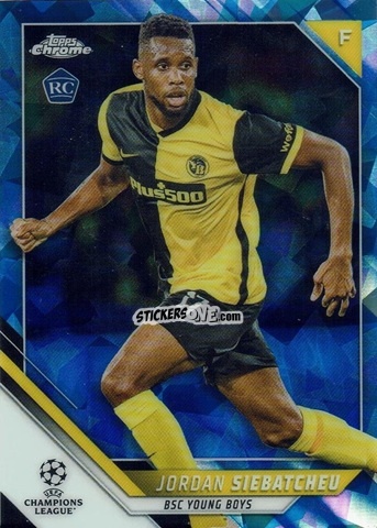 Sticker Jordan Siebatcheu - Champions League Chrome 2021-2022. Sapphire Edition n. 181 - Topps
