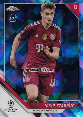 Sticker Josip Stanisic - Champions League Chrome 2021-2022. Sapphire Edition n. 64 - Topps