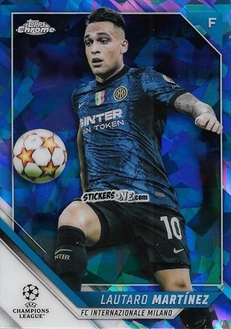 Sticker Lautaro Martinez - Champions League Chrome 2021-2022. Sapphire Edition n. 30 - Topps