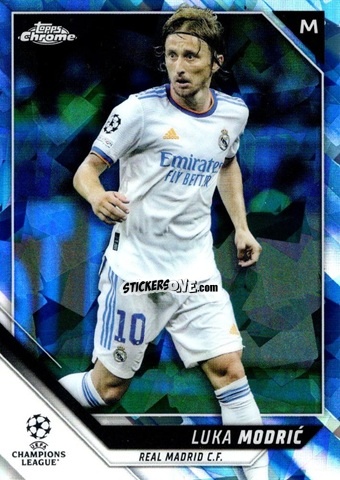 Sticker Luka Modric - Champions League Chrome 2021-2022. Sapphire Edition n. 85 - Topps