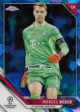 Sticker Manuel Neuer - Champions League Chrome 2021-2022. Sapphire Edition n. 159 - Topps