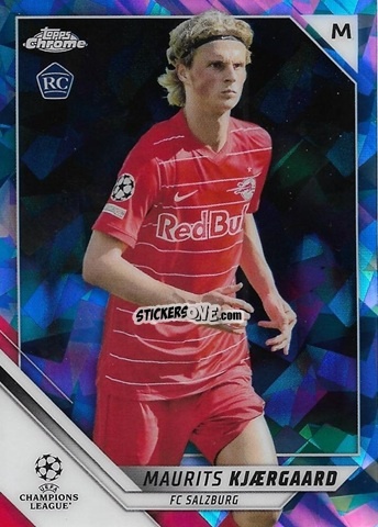 Sticker Maurits Kjaergaard - Champions League Chrome 2021-2022. Sapphire Edition n. 54 - Topps