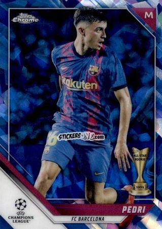 Sticker Pedri - Champions League Chrome 2021-2022. Sapphire Edition n. 89 - Topps