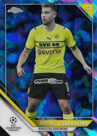 Sticker Raphael Guerreiro - Champions League Chrome 2021-2022. Sapphire Edition n. 178 - Topps