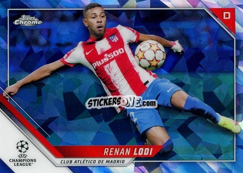 Sticker Renan Lodi - Champions League Chrome 2021-2022. Sapphire Edition n. 122 - Topps