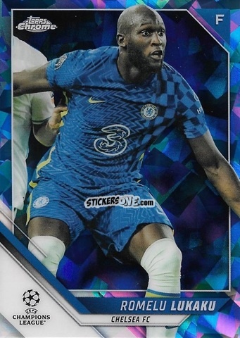 Sticker Romelu Lukaku - Champions League Chrome 2021-2022. Sapphire Edition n. 168 - Topps