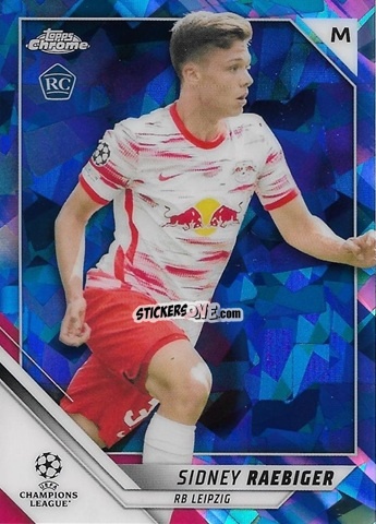 Sticker Sidney Raebiger - Champions League Chrome 2021-2022. Sapphire Edition n. 60 - Topps