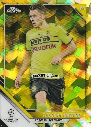 Sticker Thorgan Hazard - Champions League Chrome 2021-2022. Sapphire Edition n. 49 - Topps