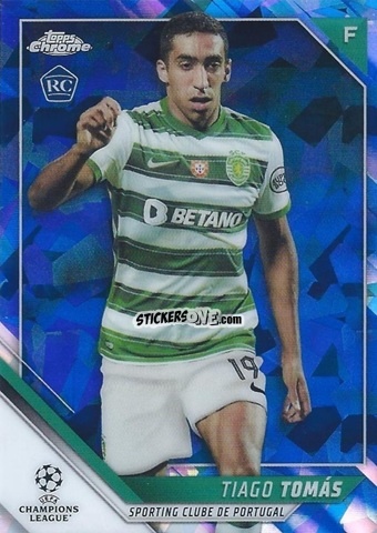 Sticker Tiago Tomas - Champions League Chrome 2021-2022. Sapphire Edition n. 174 - Topps