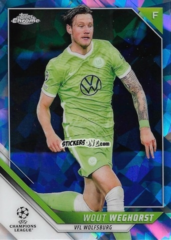 Sticker Wout Weghorst - Champions League Chrome 2021-2022. Sapphire Edition n. 91 - Topps