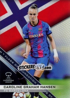 Sticker Caroline Graham Hansen - UEFA Women’s Champions League Chrome 2021-2022 - Topps