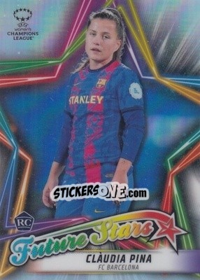 Sticker Claudia Pina - UEFA Women’s Champions League Chrome 2021-2022 - Topps