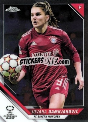Sticker Jovana Damnjanovic - UEFA Women’s Champions League Chrome 2021-2022 n. 91 - Topps