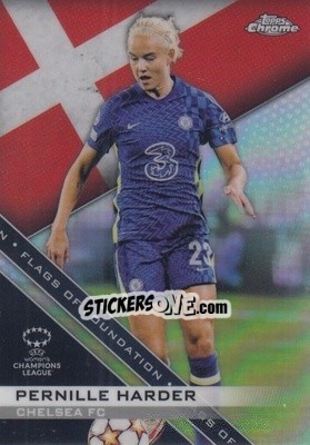 Sticker Pernille Harder - UEFA Women’s Champions League Chrome 2021-2022 n. FF-1 - Topps