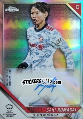 Sticker Saki Kumagai - UEFA Women’s Champions League Chrome 2021-2022 n. BA-SKU - Topps