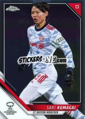 Sticker Saki Kumagai - UEFA Women’s Champions League Chrome 2021-2022 n. 31 - Topps
