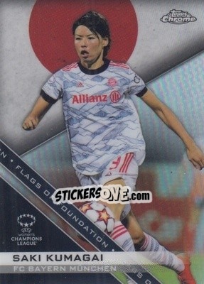 Sticker Saki Kumagai - UEFA Women’s Champions League Chrome 2021-2022 n. FF-5 - Topps