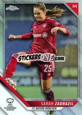 Cromo Sarah Zadrazil - UEFA Women’s Champions League Chrome 2021-2022 n. 32 - Topps