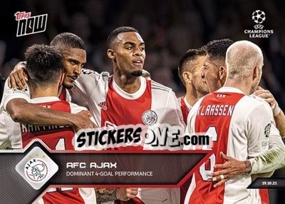 Sticker AFC Ajax - NOW UEFA Champions League 2021-2022 n. 50 - Topps
