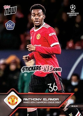 Sticker Anthony Elanga - NOW UEFA Champions League 2021-2022 n. 97 - Topps