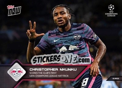 Sticker Christopher Nkunku - NOW UEFA Champions League 2021-2022 n. 21 - Topps