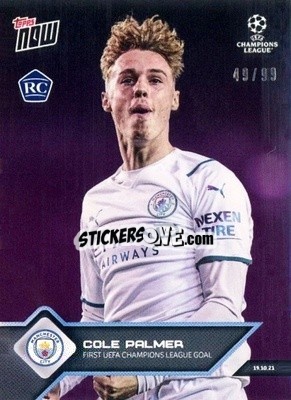 Sticker Cole Palmer - NOW UEFA Champions League 2021-2022 - Topps