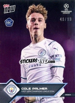 Sticker Cole Palmer - NOW UEFA Champions League 2021-2022 n. 48p - Topps