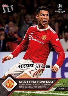 Sticker Cristiano Ronaldo - NOW UEFA Champions League 2021-2022 n. 54 - Topps