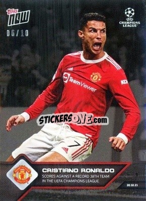 Sticker Cristiano Ronaldo - NOW UEFA Champions League 2021-2022 n. 54b - Topps