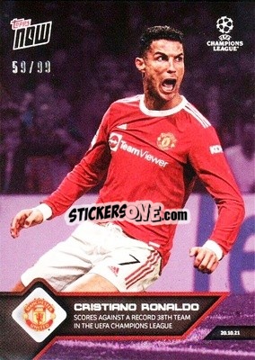 Sticker Cristiano Ronaldo - NOW UEFA Champions League 2021-2022 n. 54p - Topps