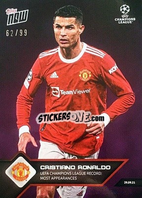 Sticker Cristiano Ronaldo - NOW UEFA Champions League 2021-2022 n. 36p - Topps
