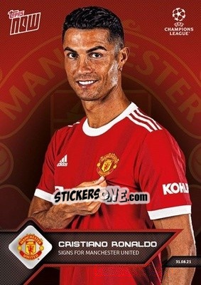 Sticker Cristiano Ronaldo - NOW UEFA Champions League 2021-2022 n. 14 - Topps
