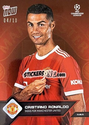 Sticker Cristiano Ronaldo - NOW UEFA Champions League 2021-2022 n. 14r - Topps